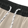 thumbnail image 2 of Plus Size Shorts for Men’s Color Block Athletic Shorts, Elastic Waist Loose Breathable Casual Shorts, Summer Lightweight Fashion Gym Short Pants Beige 31, 2 of 8