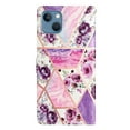 thumbnail image 4 of Nalacover Wallet Case for iPhone 15 Plus with Painting Pattern PU Leather Magnetic Kickstand Flip Folio Cover, Card Slots Holder Soft Silicone Shockproof Protective Case, Purple Flower, 4 of 8
