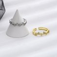 thumbnail image 3 of Women Ring Adjustable Opening Design Geometric Sparkling All Match Decorative Star Full Rhinestone Proposal Ring Charm Jewelry Valentines Gift for Girlfriend, 3 of 8