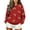Red, variant on Sweatshirts for Women Long Sleeve Round Neck Ladies Rugby Print Casual Home Pullover Sweater