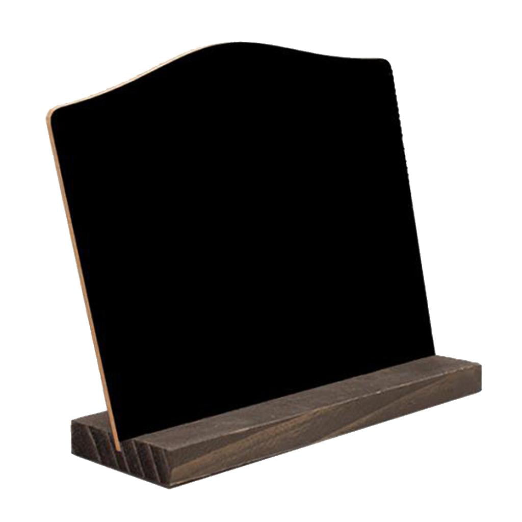 Wood Mini Chalkboard Tag Sign with Base Stand for Wedding Message Board Sign 