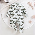 thumbnail image 2 of CAUYDY Preemie Girls Romper Fall Winter Newborn Sleepers for Boys Baby Long Sleeve Pajamas Unisex Infant Clothes 3-6M 9-12M 18-24M Sizes 0-3 Months,Grey, 2 of 4