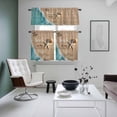thumbnail image 4 of Beige Blue Summer Beach Kitchen Curtains Sets for Windows 36 Inch Length, Coastal Starfish Nautical Ocean Rod Pocket Window Treatments Tier Curtains and Valances Set for Bedroom/Bathroom, 4 of 8