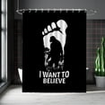 thumbnail image 5 of Bigfoot Shower Curtains Bigfoot Footprint Waterproof Bathroom Curtains with Hooks, Unique I Want to Believe Themed Bathroom Decor, 5 of 7