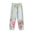 thumbnail image 4 of Disketp Vintage Wood With Floral Men'S Pajama Pants - Ultra Soft Fleece Sleep And Lounge Pants (Size: S-Xxl), 4 of 9