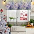 thumbnail image 5 of Lavender Curtain Valances for Windows, Kitchen Valance Window Treatments Panel 2 Pack, Purple Floral Spring Country Nature Wildflower Plant Rod Pocket Short Curtains for Bathroom Bedroom 42 x 12 Inch, 5 of 8