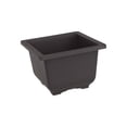 thumbnail image 2 of LiUMX Plastic Plants Pots with Drainage Holes, 3-Sizes Set (S/M/L) Brown Modern Succulents Planter for Indoor Outdoor Home Gardening Balcony Decor, 2 of 5