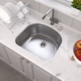 thumbnail image 3 of Blue Ocean 23 1/4" 16 Gauge Stainless Steel Undermount Kitchen Sink with FREE Strainer (KSS861), 3 of 6