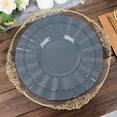 thumbnail image 6 of Balsa Circle 10 Dusty Blue 9" Round Disposable Salad Dinner Plastic Plates Gold Wavy Trim Wedding Party Tableware, 6 of 8