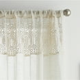 thumbnail image 3 of Martha Stewart Piece Macrame Curtain Panel Pair, Linen, Pole Top, Polyester, Linen, 50"W x 84"L, Adult, 3 of 5