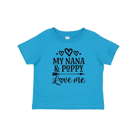 Inktastic Nana and Poppy Girls Granddaughter Hearts Girls Baby T-Shirt
