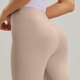 thumbnail image 4 of Women's Mid Waist Yoga Pants with Tummy Control, Soft Compression Leggings for Running, Gym, Workout & Daily Wear, Side Pocket | TruBelle,Khaki 2XL, 4 of 5