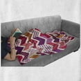 thumbnail image 5 of Chevron Soft Flannel Fleece Throw Blanket, Colorful Arrow Motifs Chevron Lines Geometrical Patchwork Inspired Pattern Cubes, Cozy Plush for Indoor and Outdoor Use, 50" x 60", Multicolor, by Ambesonne, 5 of 5