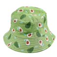 thumbnail image 1 of KAIYANG Sombrero de pescador para mujer, con estampado de fresas, ala ancha, reversible, de doble cara, para pesca, color rosa y verde, 1 of 5