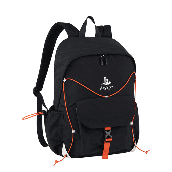 25L Travel Backpack for Women Men, Lightweight College Backpack, Black | Casual Daypack, Water Resistant Bookbag, Fit 15.6-inch Laptop, Travel Commuting Gym Hiking Work Bag, TSA Friendly