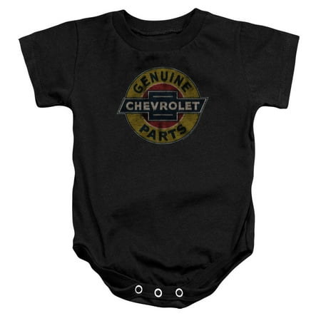 

Chevrolet Genuine Chevy Parts Distressed Sign Infant Snapsuit Black