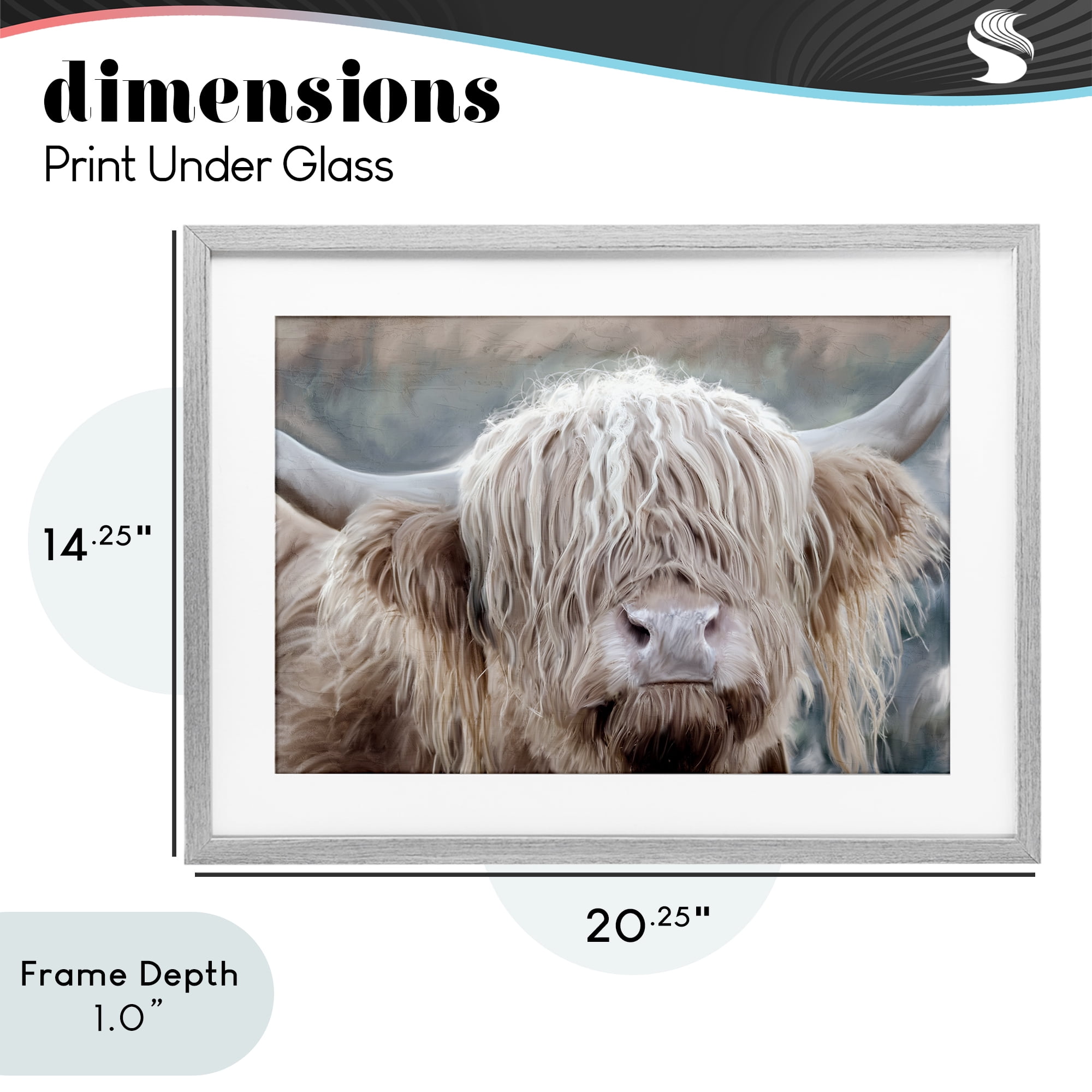 Stupell Industries In the Highlands Photograph Gray Framed Print Under Glass, design by Kim Allen