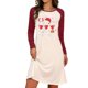 thumbnail image 1 of Vestido suelto informal de manga larga con estampado navideño y cuello redondo para mujer Fridja  nbo1103, 1 of 6
