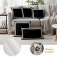 thumbnail image 6 of Pack of 2 Outdoor Pillow Covers 18x18 Inch Waterproof Black Geometric Throw Pillow Covers,Decorative Couch Pillow Shams Protectors Country Farm Traditional Chinese Tile Patio Cushion Pillowcases, 6 of 8