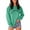 Green, variant on Auburet Womens Graphic Shirt Crew Neck Solid Color Long Sleeve Casual Loose Letter Pullover Tops