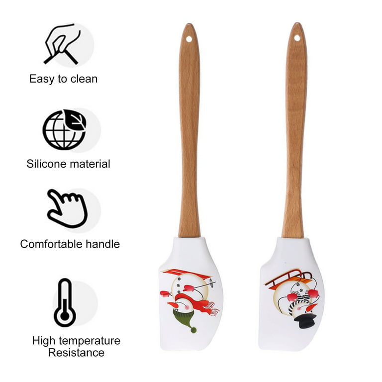 Butter Spatula High Temperature Resistance Christmas Themed Silicone Bread  Bakery Butter Scraper Kitchen Tool Multi-colo 