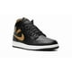 thumbnail image 4 of Men's Jo r-dan Brand Black & Gold Jo r-dan 1 Mid Basketball Shoes Brand New Size-9, 4 of 6