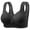 Black, variant on Wire Front Closure Bra Comfortable Breathable Push Up Support For Daily Wear And Sports