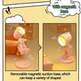 thumbnail image 5 of Naittoop Mini Dinosaur Night Light with Magnetic Base 3.7in Cute LED Desk Lamp with Adjustable Phone Stand Portable Reading Table Light for Students Bedroom Dorm Pink, 5 of 6