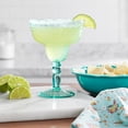 thumbnail image 3 of (2 pack) The Pioneer Woman Ditsy 14-Ounce Tritan Margarita Cocktail Glass, Teal, 3 of 7