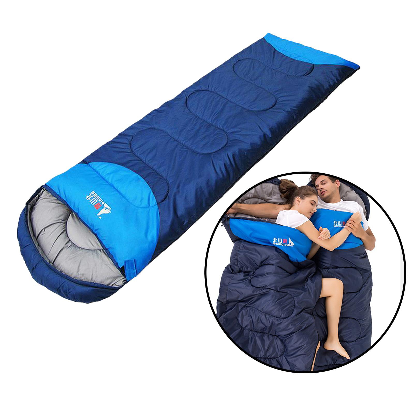 3 Seasons Single Adult Camping Hiking Suit Case Envelope Sleeping Bag CR 