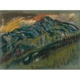 thumbnail image 2 of Arnold Peter Weisz-Kubínčan 18x14 Black Ornate Wood Framed Double Matted Museum Art Print Titled - The Rohace Mountains (1933), 2 of 5