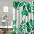 thumbnail image 2 of Leaves, tropical plant banana leaf texture, Hotel bathroom shower curtain, washable shower curtain,, 2 of 7