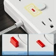 thumbnail image 5 of Power Strip with 6 Outlets & 3 USB (2A+1C), 15W Qi Wireless Charger, 5FT Extension Cord, Surge Protector for Home/Office/Dorm | Anker Charging Station for Multiple Devices, 5 of 7