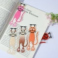 thumbnail image 2 of Cute Cat Bookmark Set - Colorful Flat Page Markers for Students, Back to School Supplies, Teacher Gifts | Ultra Thin Non-Slip Reading Accessories, 2 of 4