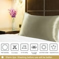 thumbnail image 4 of PiccoCasa Silk Pillowcases Set of 4, Standard(20"x26"), Light Coffee Color, 4 of 4