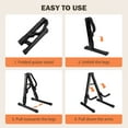 thumbnail image 6 of Yescom Folding Guitar Stand Floor A-Frame with Foam Arms Black Instrument Display Stand Universal Fit for Acoustic Guitars Banjo Electric Bass, 6 of 12