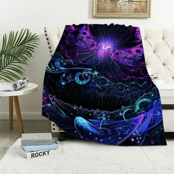 BCIIG Pisces Throw Blanket Flannel Constellations Blanket Warm & Soft  Horoscope Astrology Throw Blankets Constellation Theme Home Décor   40x50in