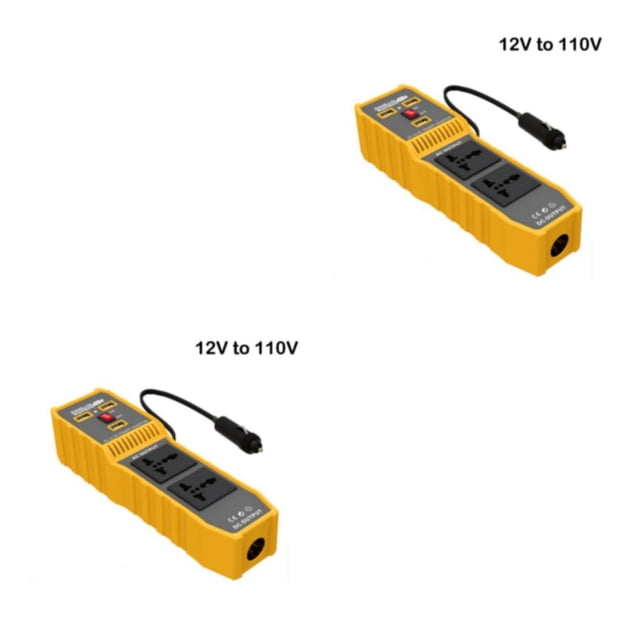 Speravity Cargadores de coche Inversor de corriente Puerto múltiple 3 Reemplazo USB Convertidor de vehículo automotriz desmontable Accesorios 12V a 110V 2piezas