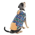 thumbnail image 2 of Vibrant Life Dog Clothes: Blue Print Fleece Hooded Jacket with Corduroy Trim, Size L, 2 of 8