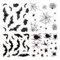 thumbnail image 1 of Pegatinas de murciélago de Halloween Web Bat sin pegamento gótico aterrador 3D pegatinas de ventana de miedo decoración de pared para decoración de co, 1 of 9