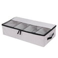 thumbnail image 1 of Xihbxyly Caja de Almacenamiento Plegable de Gran Capacidad, Tela Transparente, Organizador Versátil para Ropa y Zapatos, Tela No Tejida Transpirable, Fácil de Guardar, 1 Caja, 3 Divisores, 1 of 3