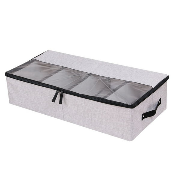 Dianli Up to 90% Off Foldable Compartment Shoe Box Storage Bag Thick Cloth Transparent Storage Box Deals of the Day Clearance Prime
