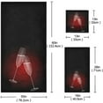 thumbnail image 3 of GZHJMY Beautiful Champagne Glass Red Rose Soft Set of 3 Towels, 1 Bath Towel+1 Hand Towel+1 Washcloth, Decorative for Bathroom, Hotel, Gym, Spa and Beach, 3 of 5