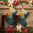 thumbnail image 6 of Defioc Red And Blue Fire Peacock for Christmas Stockings 18" Personalized Holiday Stocking for Family, Farmhouse Decor, Xmas Tree Decoration, 1 Pack, 6 of 7