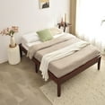 thumbnail image 4 of Stella Solid Pine Wood Full Platform Bed Frame - Mahogany, 4 of 7