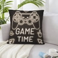 thumbnail image 5 of LNWH Decorative Pillow Covers, Retro Gamepad Game Time Square Sofa Decorative Knit Pillow Case, 18"x18", 5 of 8