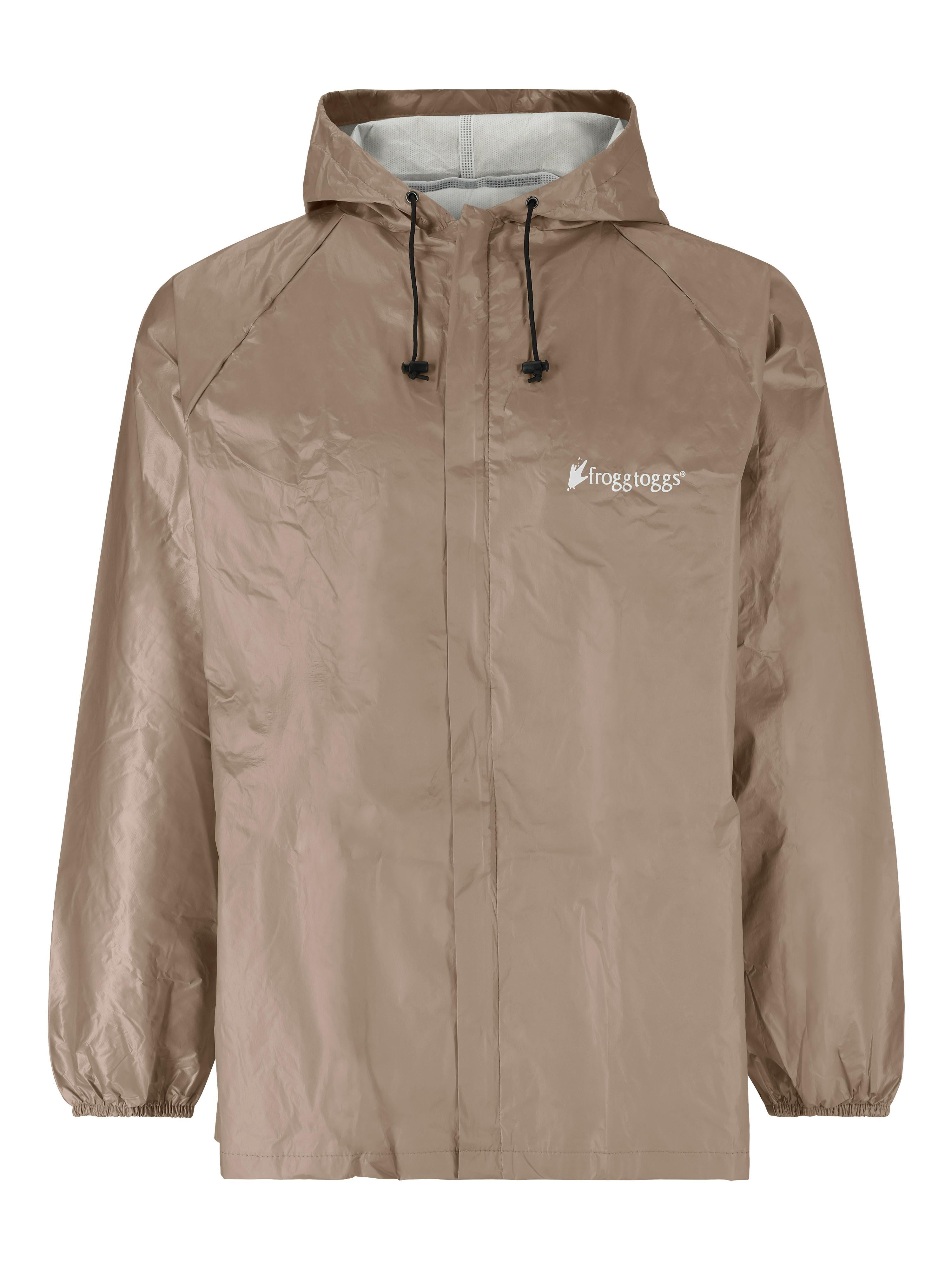 Frogg Toggs Ultra-Lite2 Rain Suit for Men, Lightweight Waterproof Pants and Jacket, Khaki, MD/LG