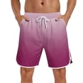 thumbnail image 2 of WIZUTIZ Mens Swim Trunks with Compression Liner 2 in 1 Quick Dry Swimming Shorts Swimwear Bathing Suits with Pockets, 2 of 5