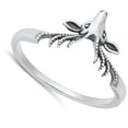thumbnail image 4 of Animal Oxidized Deer Buck Ring .925 Sterling Silver Band Jewelry Female Male Unisex Size 8, 4 of 4