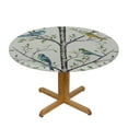 thumbnail image 3 of JEUXUS Tree Branch Round Table cover Fitted Table Cover,Elastic Tablecloths Waterproof Outdoor Indoor Stretch Cloth Tablecover for Dinner,Party,Shower,Forest Winter Birds Abstract Leaves Watercolor, 3 of 7